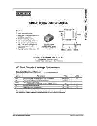 Datasheet SMBJ48A manufacturer Fairchild